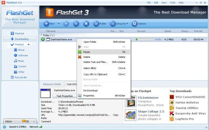 FlashGet download manager i