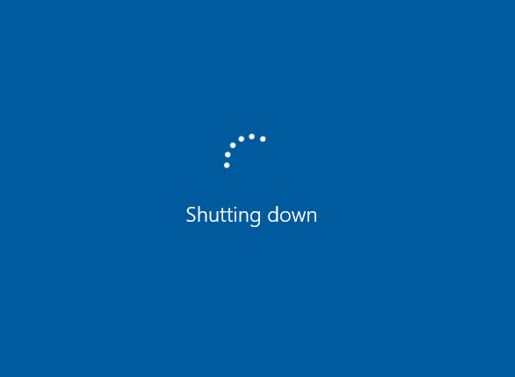 shutdown computer with keyboard in Windows