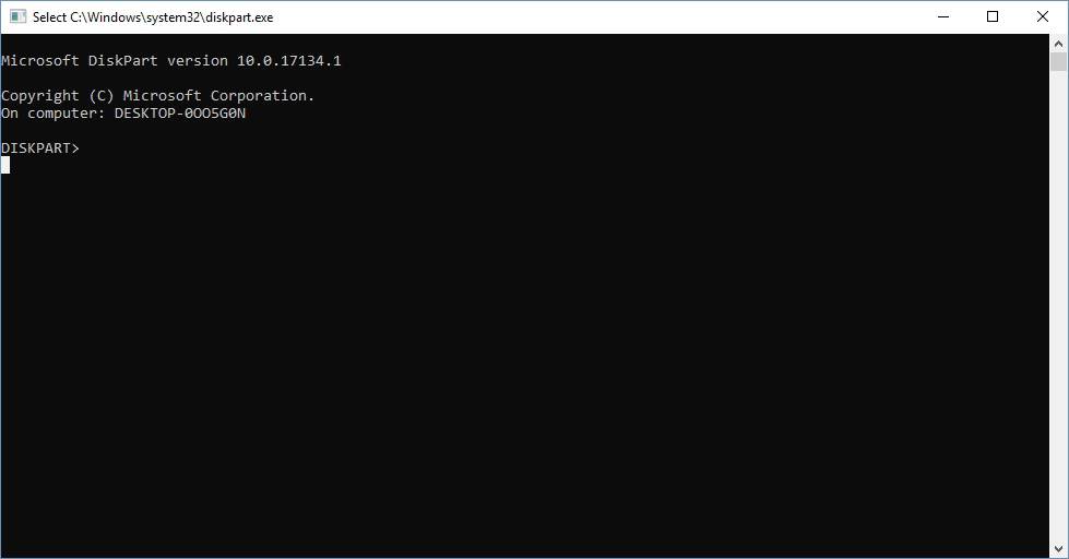 hide partition using command line windows