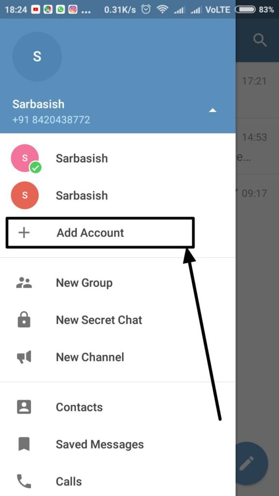 telegram account setup