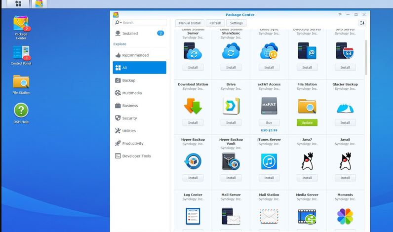 Package manager synology h2smedia