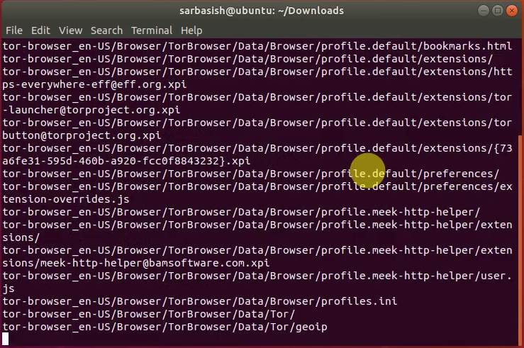 unzip the downloaded Tor browser folder