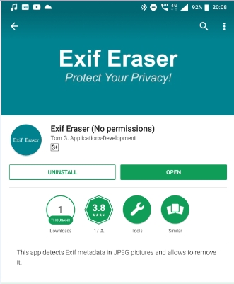 exif eraser On Android 