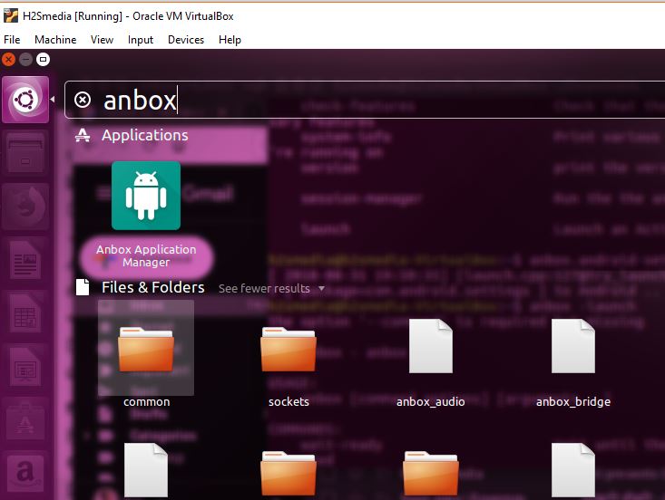 Anbox application on Ubuntu