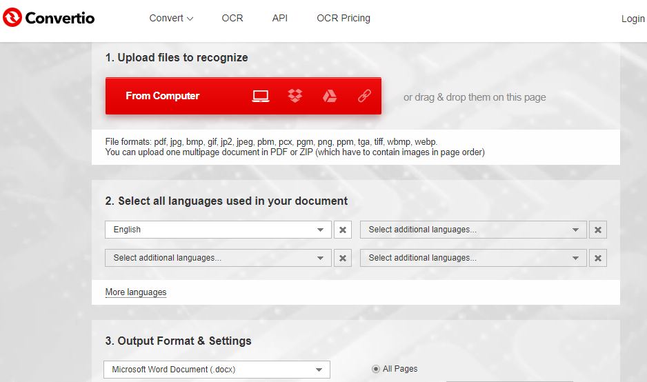Optical Character Recognition (OCR). Online & Free Convert Scanned Documents and Images into Editable Word, Pdf, Excel and Txt (Text) output formats