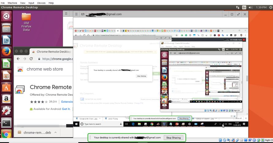 access windows from Ubuntu using Chrome remote desktop