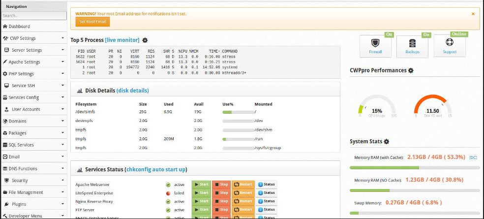 free & open source web hosting control panel