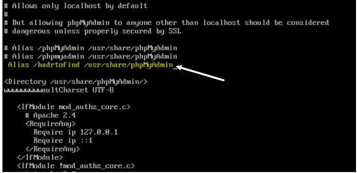 secure the Phpmyadmin URL on Centos