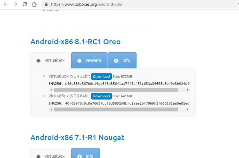 virtualbox android x86 install