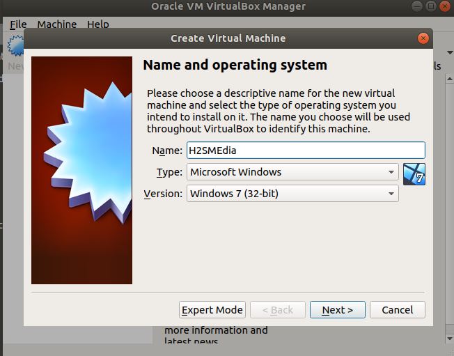 Name and seelct the operating system