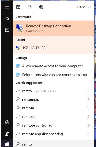 Remtoe Desktop connection access windwos