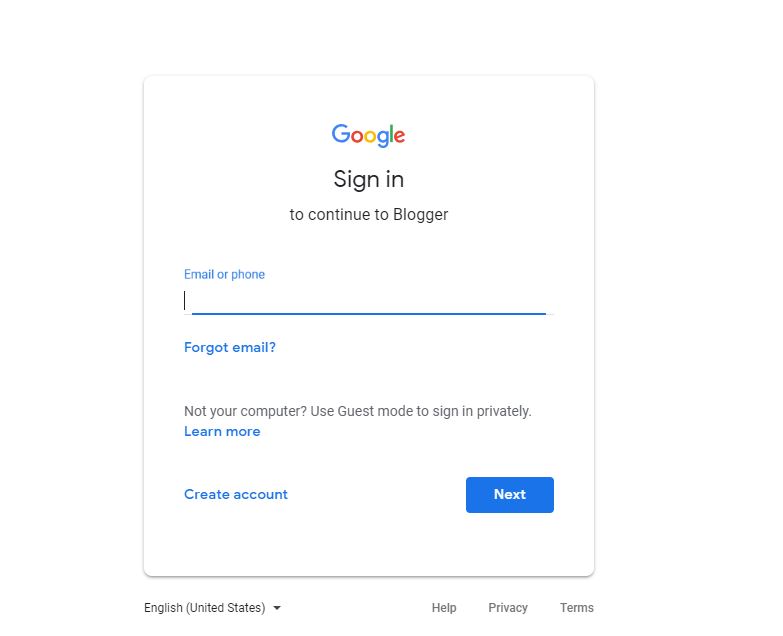 Sign -in using Gmail ID