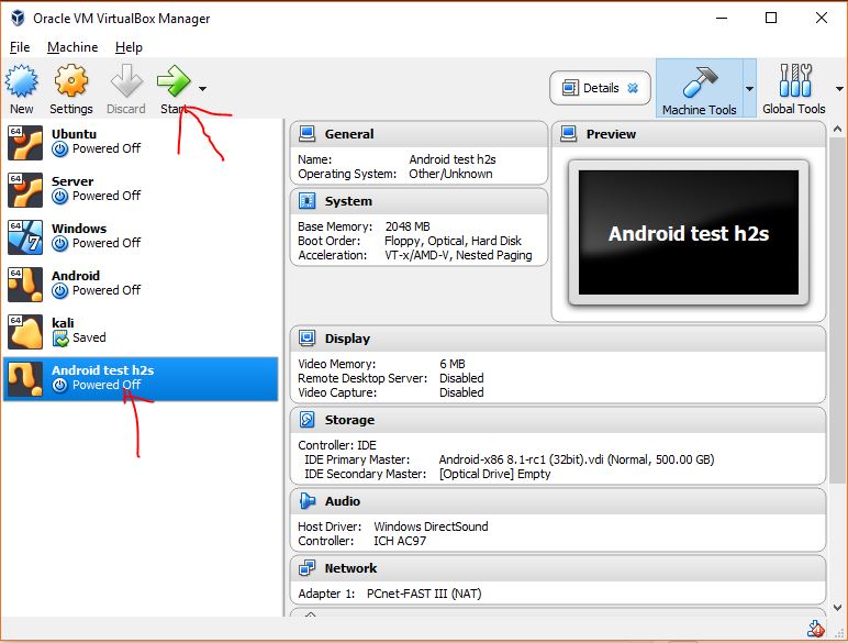 run Android on virtual machine linux