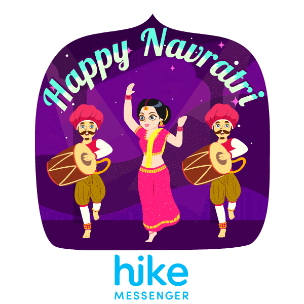 Hike new animated sticker packs for Navratri, Durga Puja and Dussehra. 