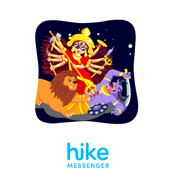 Hike new animated sticker packs for Navratri, Durga Puja and Dussehra 10