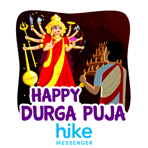 Hike new animated sticker packs for Navratri, Durga Puja and Dussehra 7