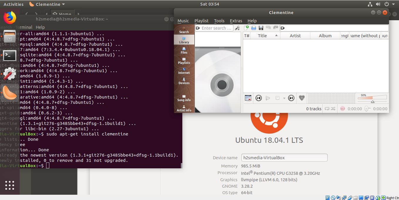 Clementine on Ubuntu 18.04