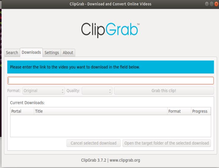 Clipgrab instalaltion on Ubutnu