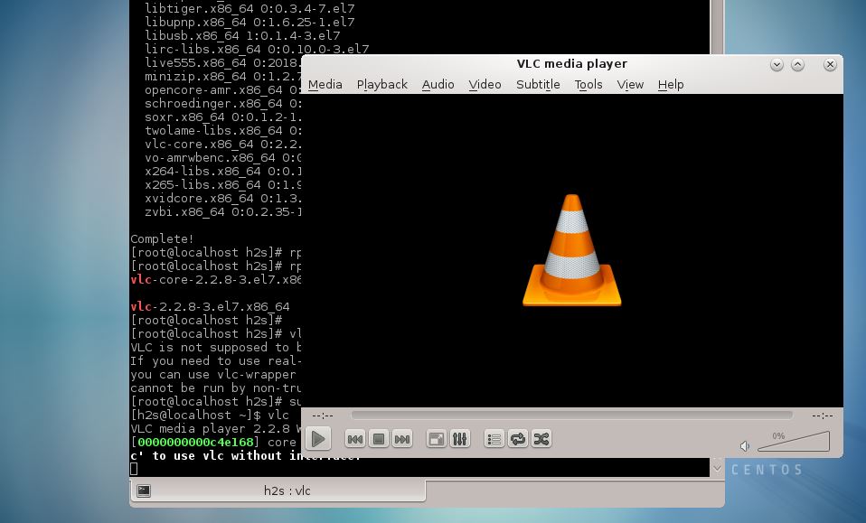 VLC media player install on RHEL- Centos-Fedora