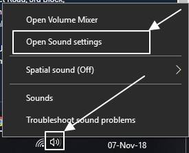 Windows Sound settings 1