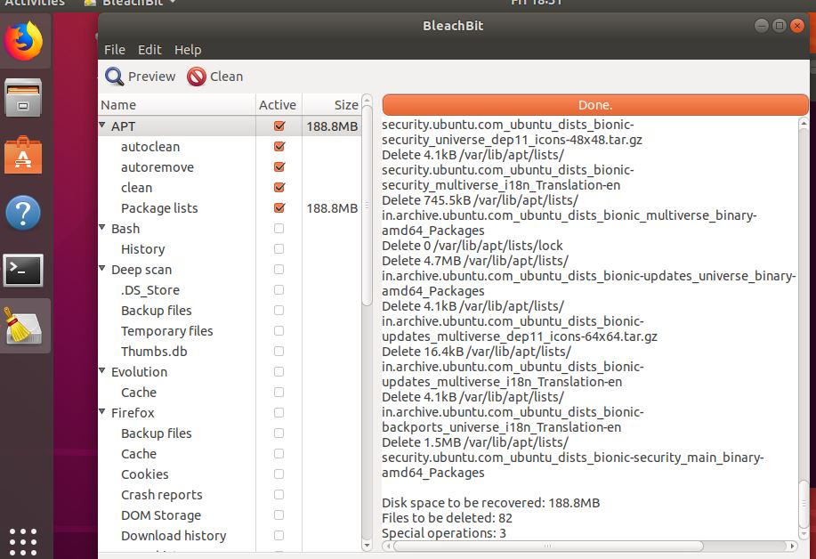 BleachBit best Ubuntu cleaner