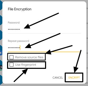 encrypt private files and other contents on Android 3