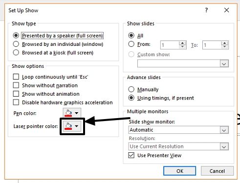 Corporation swim Exclusion How to use a virtual laser pointer while delivering presentations through  Microsoft PowerPoint - H2S Media