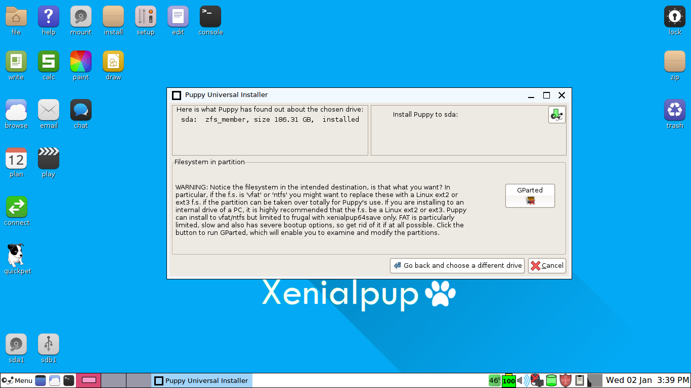 Install Puppy linux on hard drive