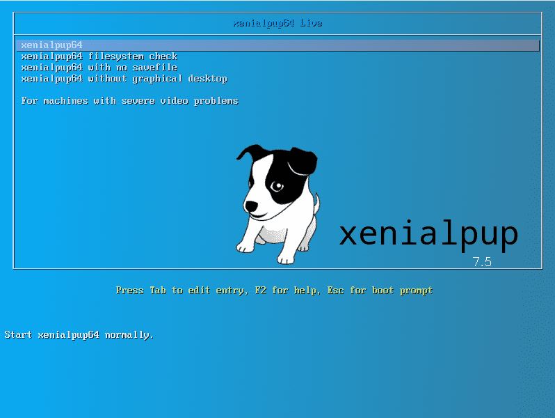 how to install puppy Linux on USB Xenial Pup 64