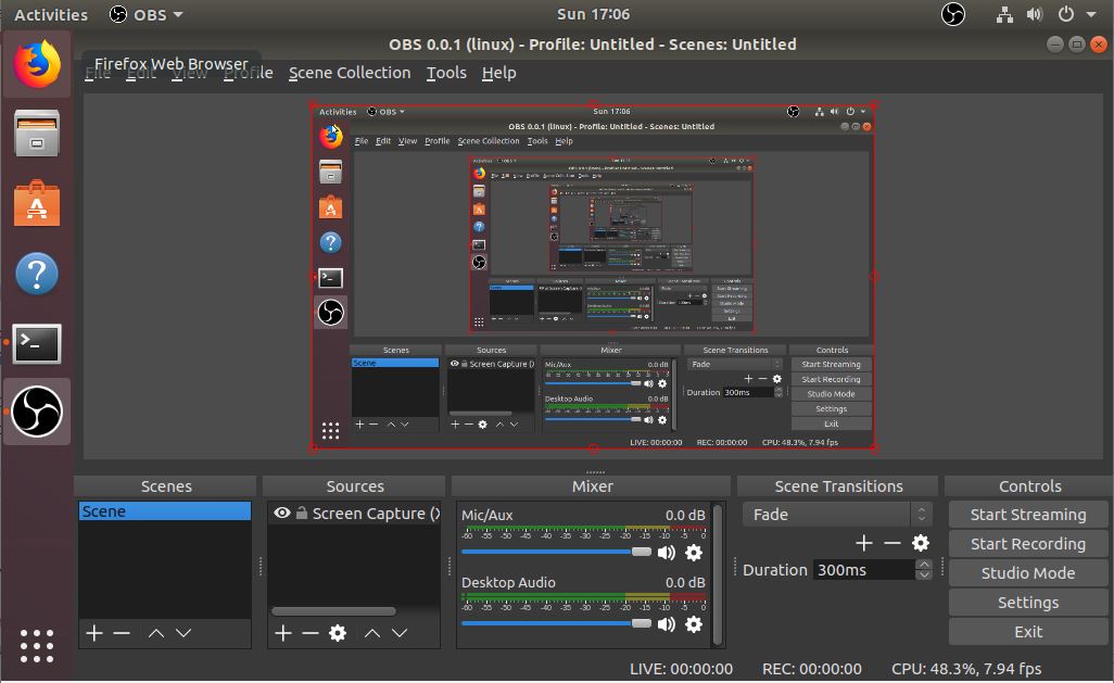 install open broadcaster software OBS on Ubuntu