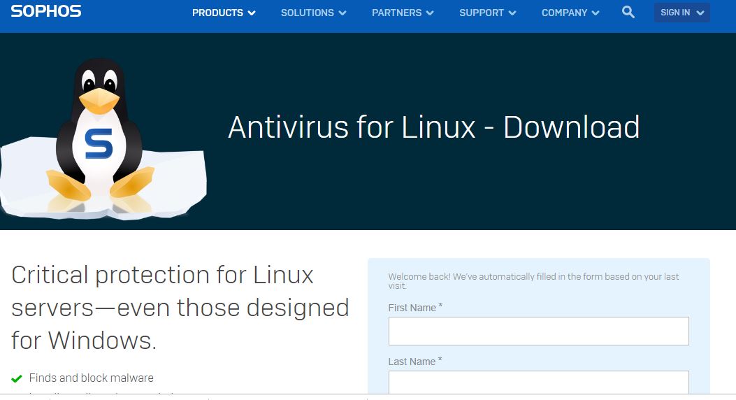 Sophos antivirus for linux