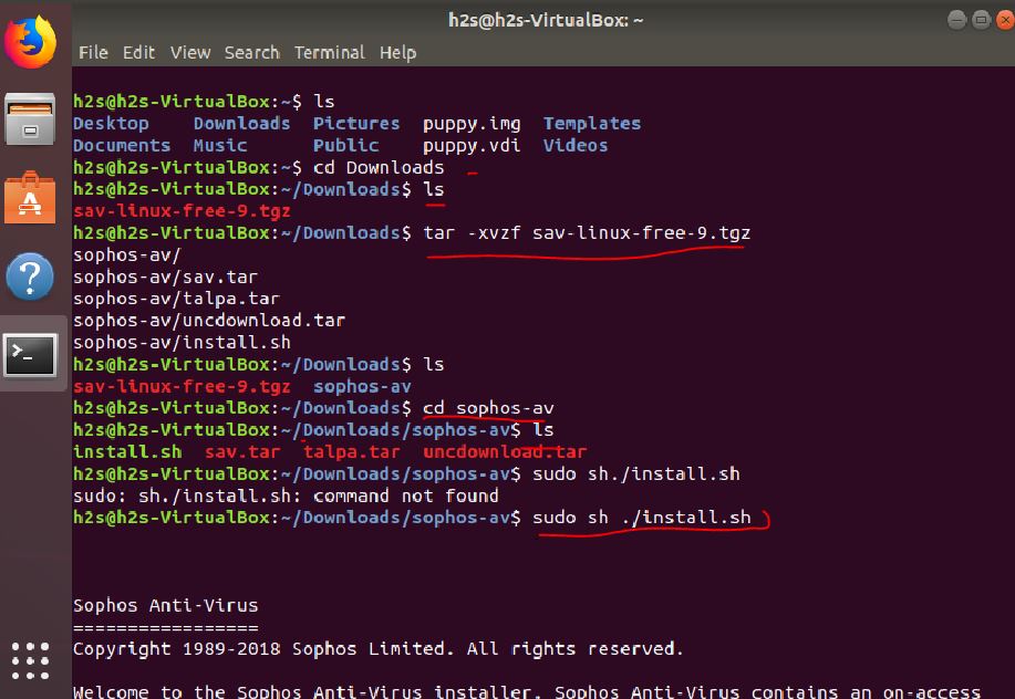 install Sophos free antivurs on Ubuntu