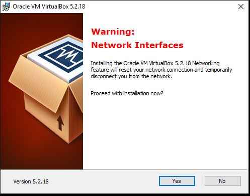 warning interface netwroks