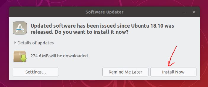 Install now upgrade