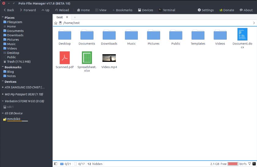 Polo File Manager for linux