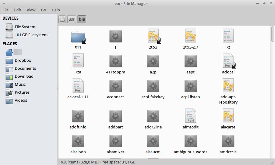 Thunar light-weight file manager for Linux