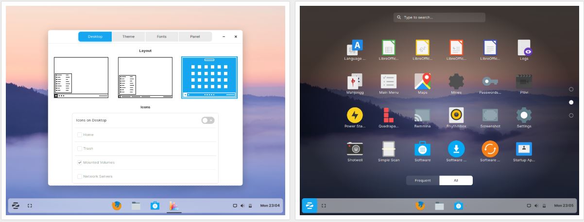 Zorin 15 OS Touch layout like Windows 10
