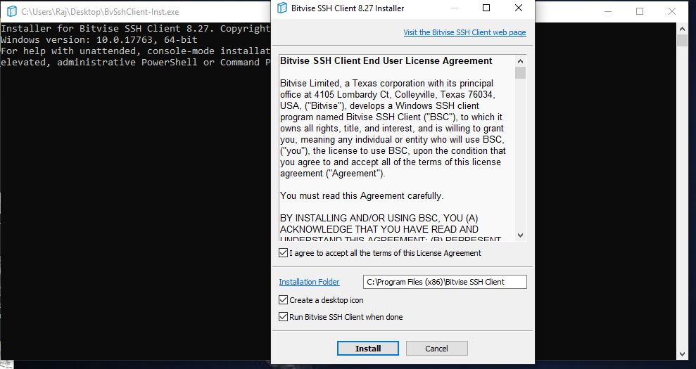 install bitvise on Windows 10