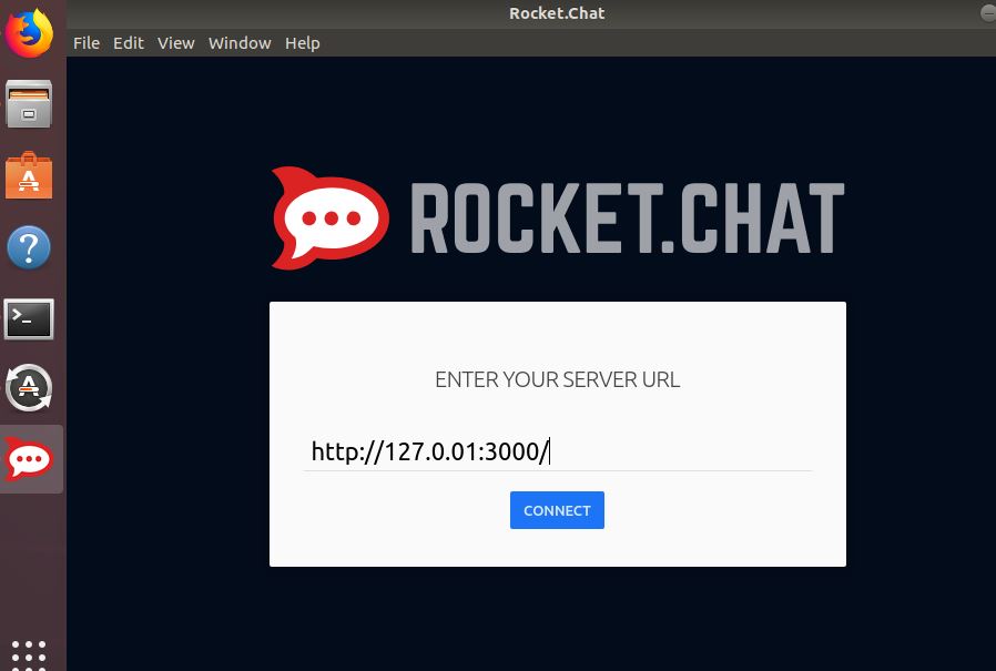 Enter rocket server URL