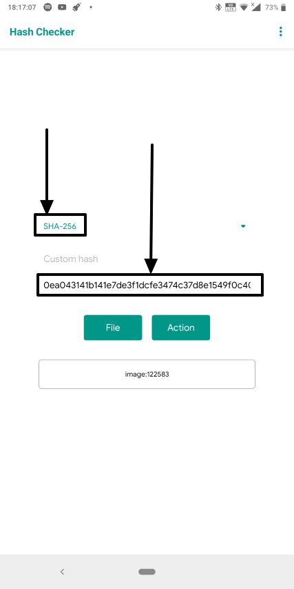Hash Checker on Android 10