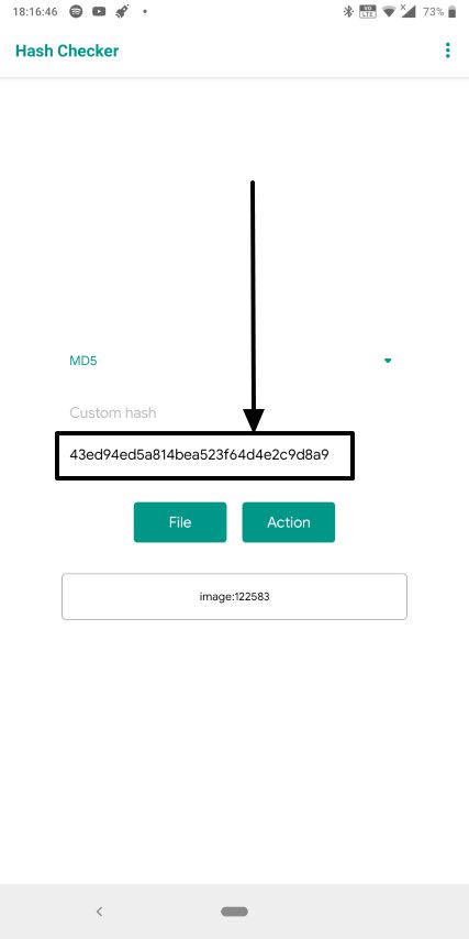 Hash Checker on Android 7
