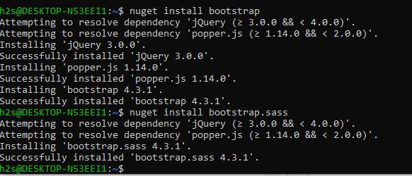 Install bootstrap on Ubuntu using Nuget