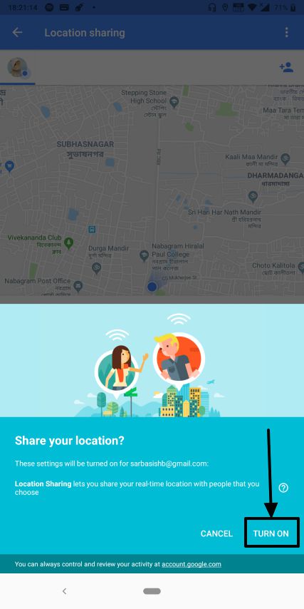 Live location sharing Google Maps 4
