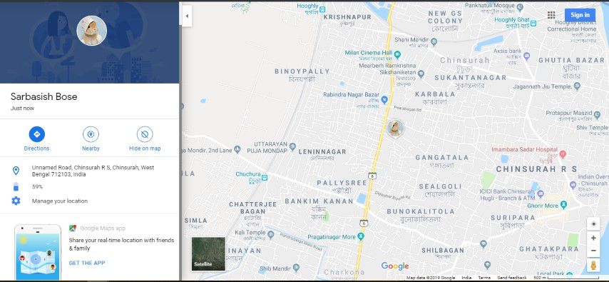 Live location sharing Google Maps 6