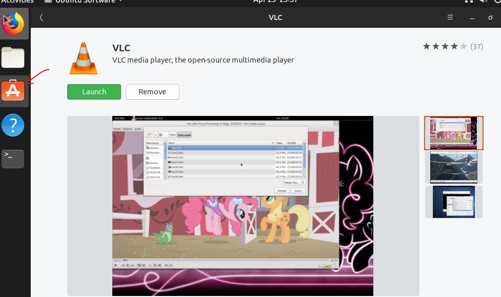 VLC install Ubuntu software center
