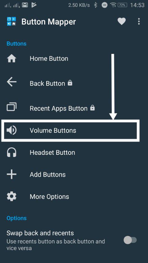 Volume button change track 7