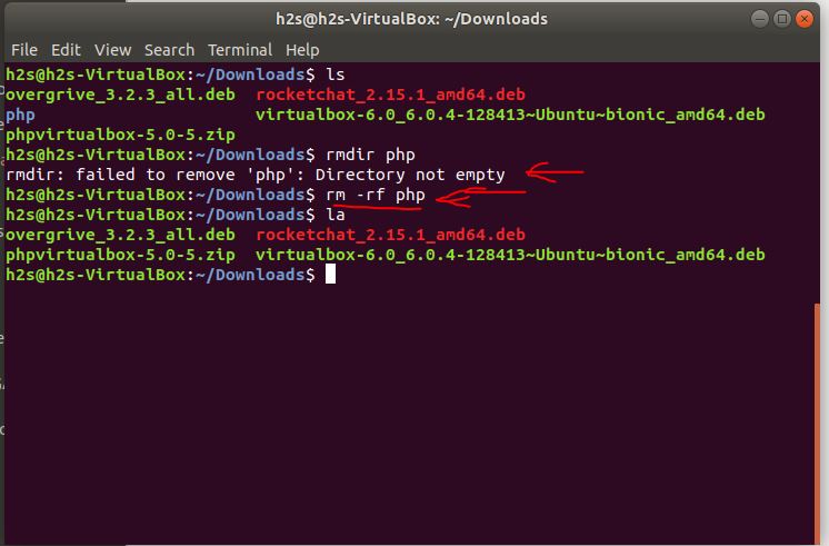 how to remove full directory with folder in Linux