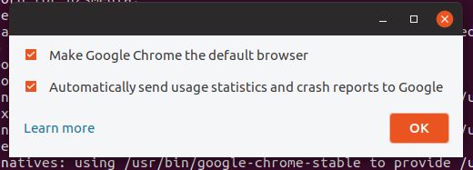 make google chrome defualt on Ubuntu 19