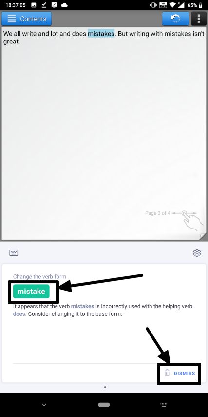 Grammarly on Android 8