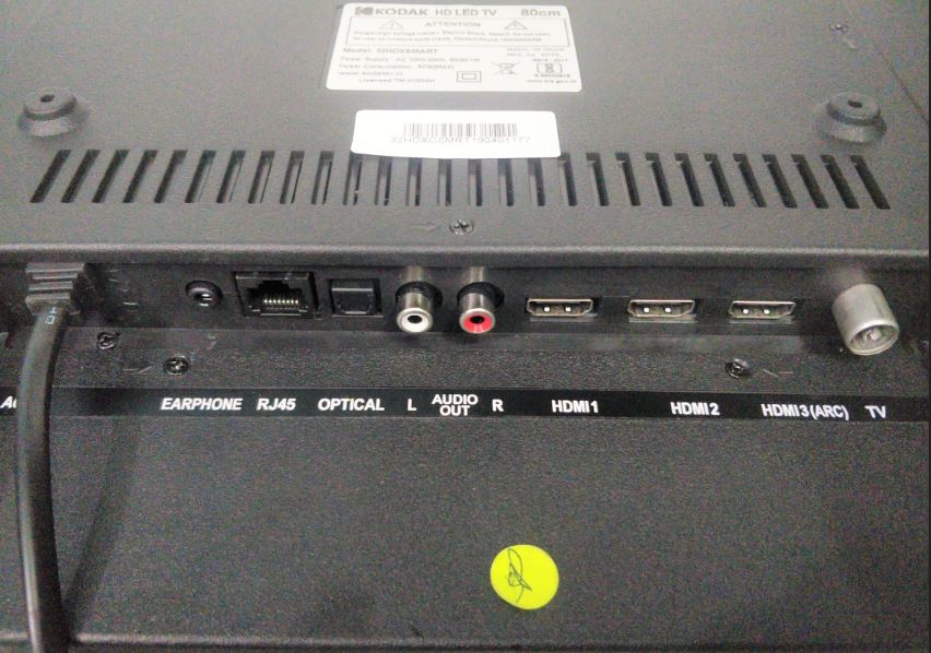 Kodak 32HDXSMART 80cm HD ready LED smart tv back ports review
